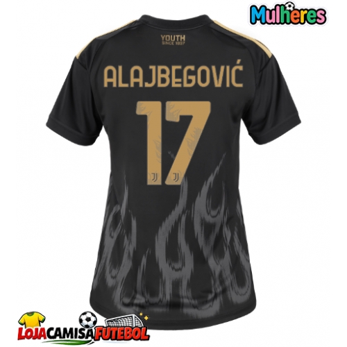 Camisa de Futebol Juventus Kerim Alajbegovic #17 Equipamento Alternativo Mulheres 2026-27 Manga Curta